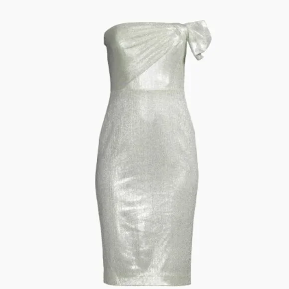 Black Halo Divina Metallic Sheath Dress Size 6 NWT - Picture 1 of 13